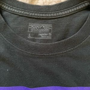 Green Long Sleeve Logo Tee Shirt | Patagonia | Large
